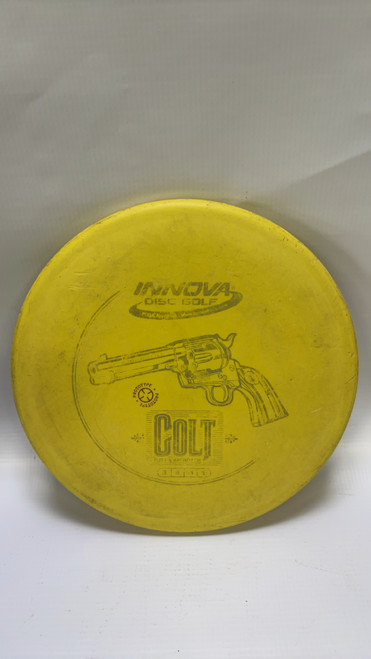 Vist Large View of Product Image Which is Used Innova COLT Disc Golf Putter Yellow