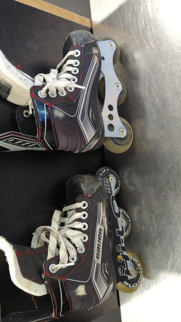 Vist Large View of Product Image Which is Used Bauer Roller Hockey Skates Black Youth 11.0
