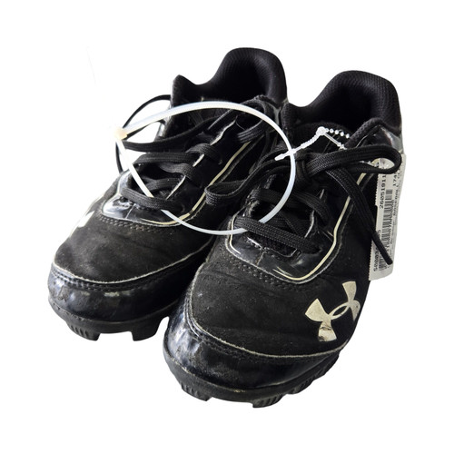 Vist Large View of Product Image Which is Used Under Armour BASEBALL CLEATS SZ 13 BB/SB Cleats Black Youth 13.0