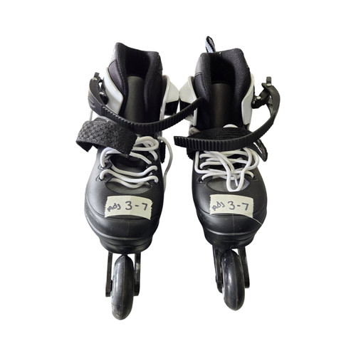 Vist Large View of Product Image Which is Used Rollerblade FURY ADJ 3-7 ROLLER SKATES Junior Rec Fitness Skates Black Adjustable