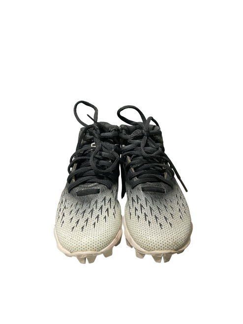 Vist Large View of Product Image Which is Used Under Armour BLACK AND WHITE CLEATS BB/SB Cleats Black Junior 01