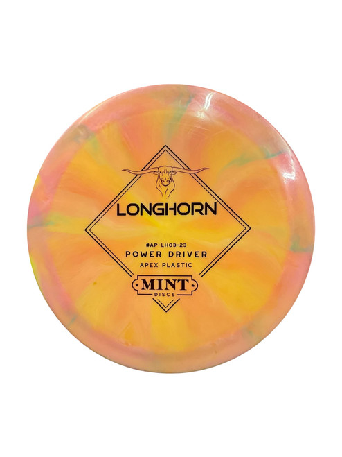Vist Large View of Product Image Which is Used MINT DISC LONGHORN POWER DRIVER Disc Golf Driver Orange