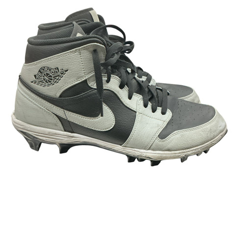 Vist Large View of Product Image Which is Used Nike JORDAN 1 MID TD Adult FB Cleats Black And Grey Senior 12