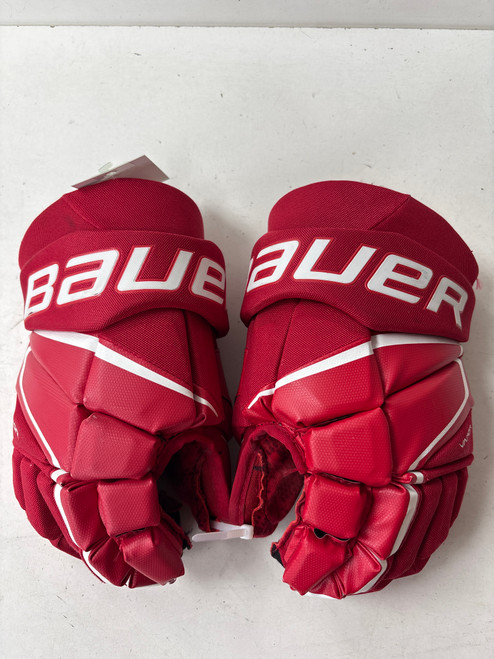 Vist Large View of Product Image Which is Used Bauer VAPOR 3X Intermediate Gloves Red 13"