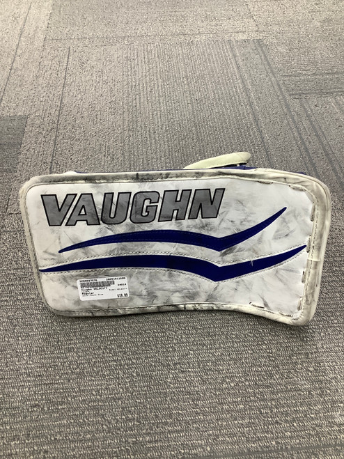 Vist Large View of Product Image Which is Used Vaughn VELOCITY Youth Goalie Blocker Royal Blue