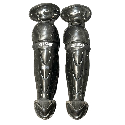 Vist Large View of Product Image Which is Used All-Star LG1216PS 15” Catchers Leg Guards Black Intermed
