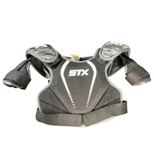 Vist Large View of Product Image Which is Used STX STALLION 75 Lacrosse Shoulder Pads Black SM