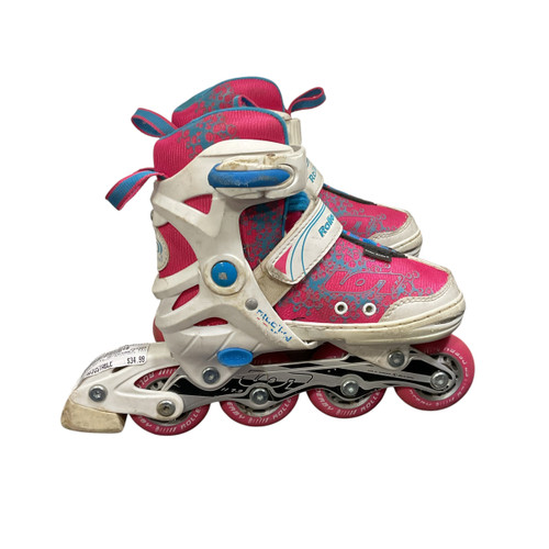 Vist Large View of Product Image Which is Used RollerDerby ADJUSTABLE 11-1 Child Rec Fitness Skates Pink Adjustable