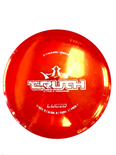 Vist Large View of Product Image Which is Used Dynamic Discs TRUTH LUCID Disc Golf Mid Range Red 177g