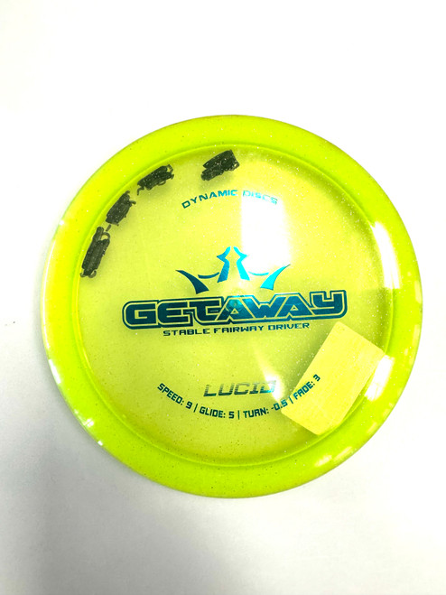Vist Large View of Product Image Which is Used Dynamic Discs LUCID GETAWAY Disc Golf Driver Yellow 173g