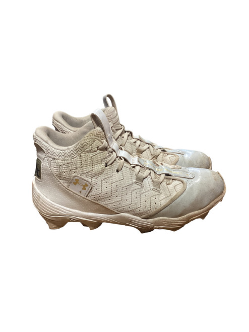 Vist Large View of Product Image Which is Used Under Armour BB CLEATS MID BB/SB Cleats White Junior 05.5