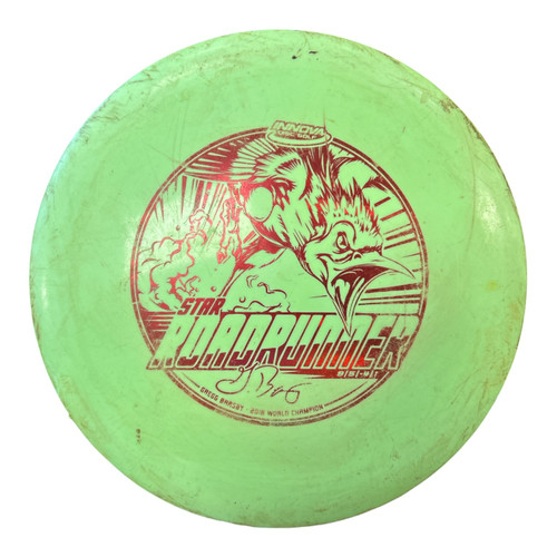 Vist Large View of Product Image Which is Used Innova STAR ROADRUNNER Disc Golf Driver Lime Green 168g