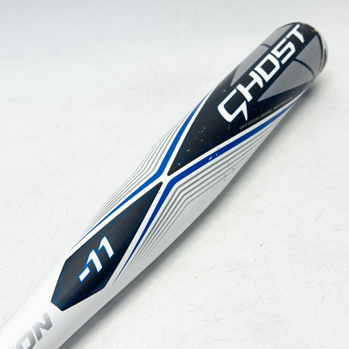 Vist Large View of Product Image Which is Used Easton GHOST BB/SB Fastpitch Bat Silver/White/Royal 29"