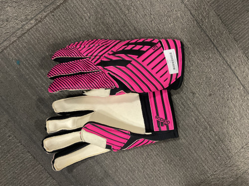 Vist Large View of Product Image Which is Used Adidas LITE Soccer Goalie Gloves Pink 12
