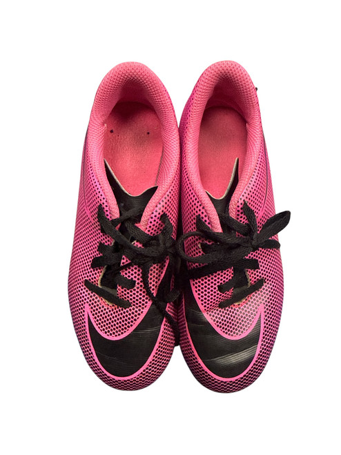 Vist Large View of Product Image Which is Used Nike Soccer Cleats Pink Youth 13.0
