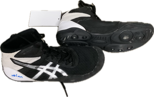 Vist Large View of Product Image Which is Used Asics Wrestling Shoes Black Senior 6.5
