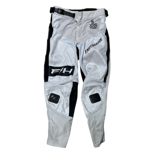 Vist Large View of Product Image Which is Used Fasthouse Youth Motocross Bottom White Medium