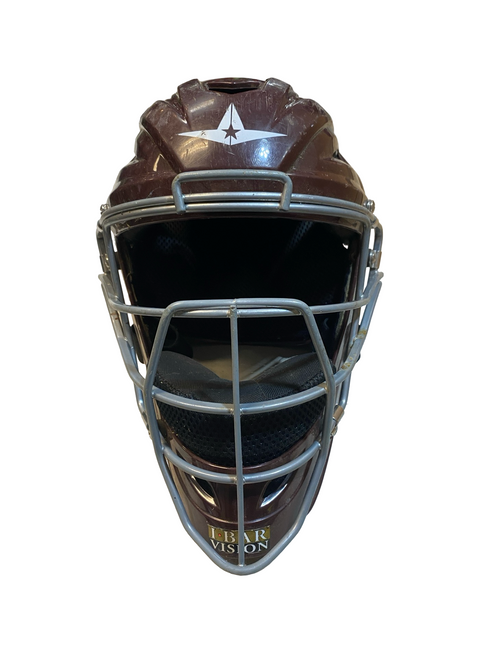 Vist Large View of Product Image Which is Used All Star IBAR VISION Catchers Helmet w/Mask Black LG
