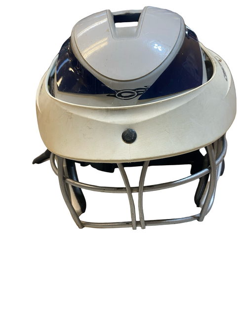 Vist Large View of Product Image Which is Used Cascade WHITE AND NAVY Lacrosse Helmet White MD