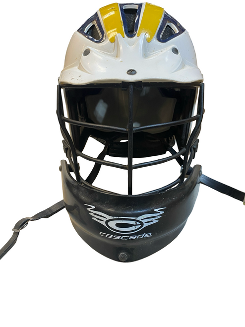 Vist Large View of Product Image Which is Used Cascade LACROSSE HELMET Lacrosse Helmet White LG