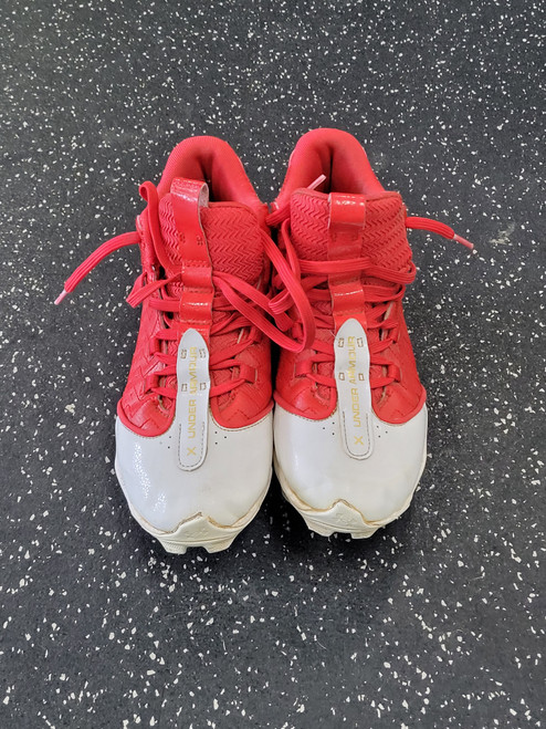 Vist Large View of Product Image Which is Used Under Armour BH SHOW BB/SB Cleats Red Junior 04.5