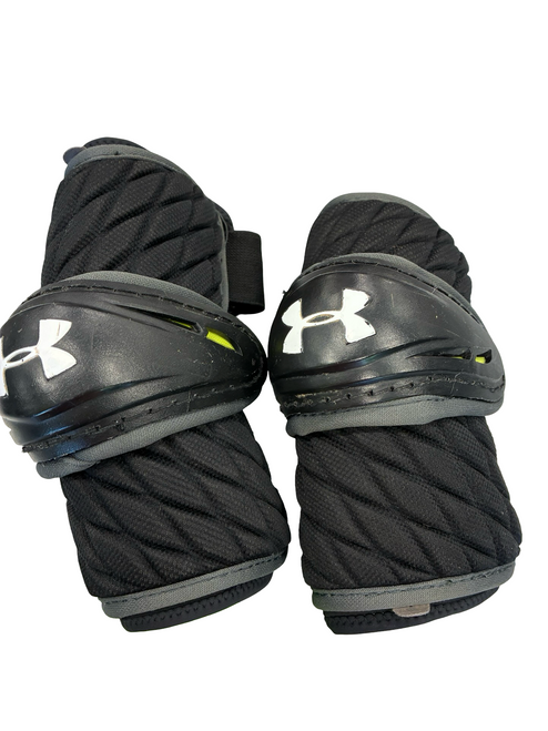 Vist Large View of Product Image Which is Used Under Armour ARM PAD Lacrosse Arm Pads/Guards Black SM