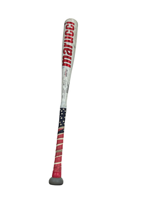 Vist Large View of Product Image Which is Used Marucci 2024 CAT X2 28/18 BB/SB USSSA 2 3/4 Bat White And Red 28"