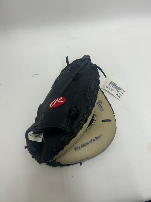 Vist Large View of Product Image Which is Used Rawlings RCM30TMD BB/SB Catchers RH Throw Black And Natural 33"