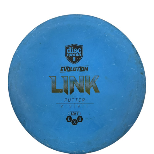 Vist Large View of Product Image Which is Used Discmania EVOLUTION LINK Disc Golf Putter Royal Blue 176g