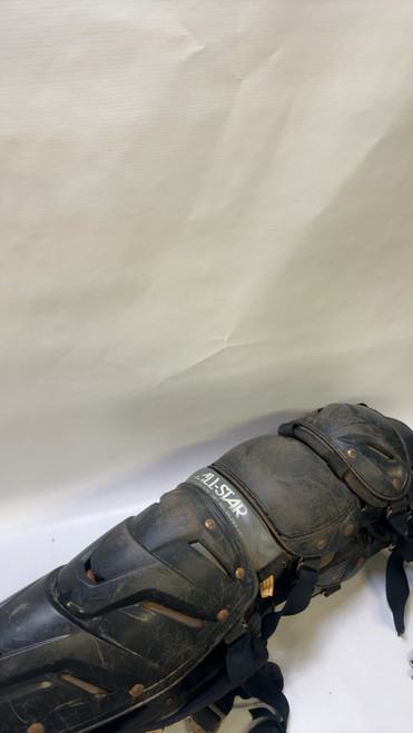 Vist Large View of Product Image Which is Used All Star DELTA FLEX Catchers Leg Guards Black Intermed