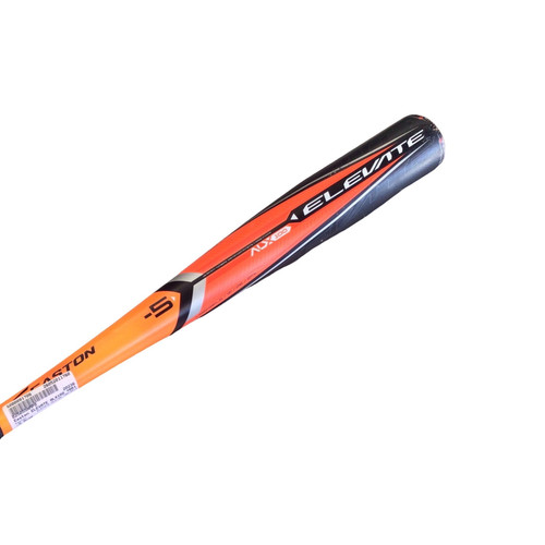 Vist Large View of Product Image Which is Used Easton ELEVATE ALX100 YBB19ELS BB/SB USA 2 5/8 Bat Black And Orange 31"