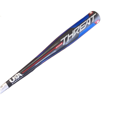 Vist Large View of Product Image Which is Used Rawlings THREAT COMPOSITE USIT12 BB/SB USA 2 5/8 Bat Royal Blue And Grey 31"