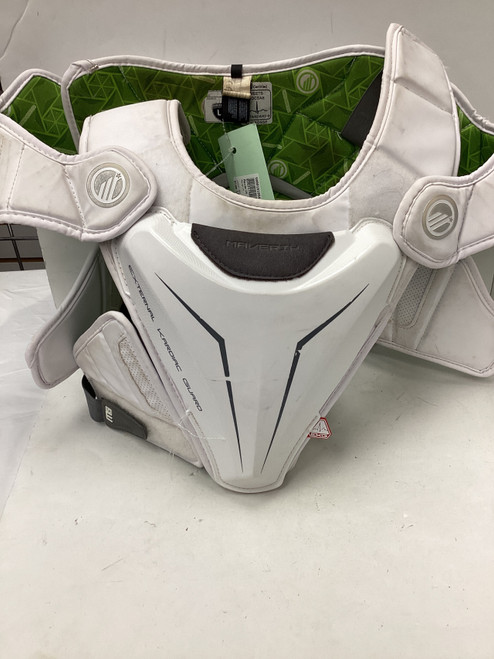 Vist Large View of Product Image Which is Used Maverik M5 Lacrosse Shoulder Pads White LG