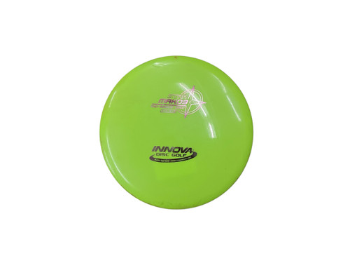 Vist Large View of Product Image Which is Used Innova MAKO 3 STAR Disc Golf Mid Range Lime Green