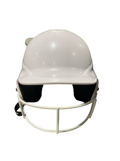 Vist Large View of Product Image Which is Used RIP-IT 6 - 6 7/8 HELMET Batting Helmet w/Mask White MD