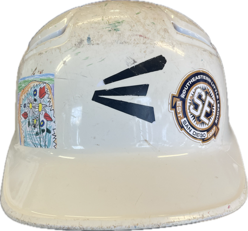 Vist Large View of Product Image Which is Used Easton WHITE Batting Helmet w/Mask White One Size