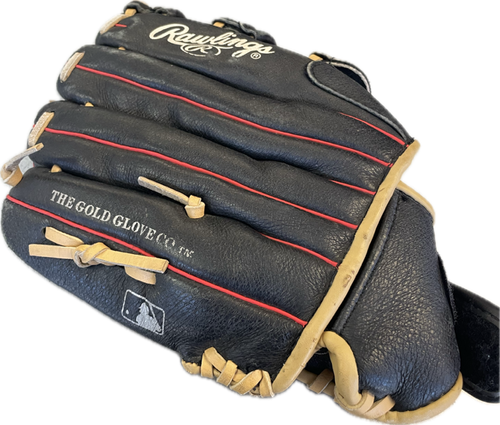 Vist Large View of Product Image Which is Used Rawlings H115HB Baseball Glove RH Throw Black 11 1/2"