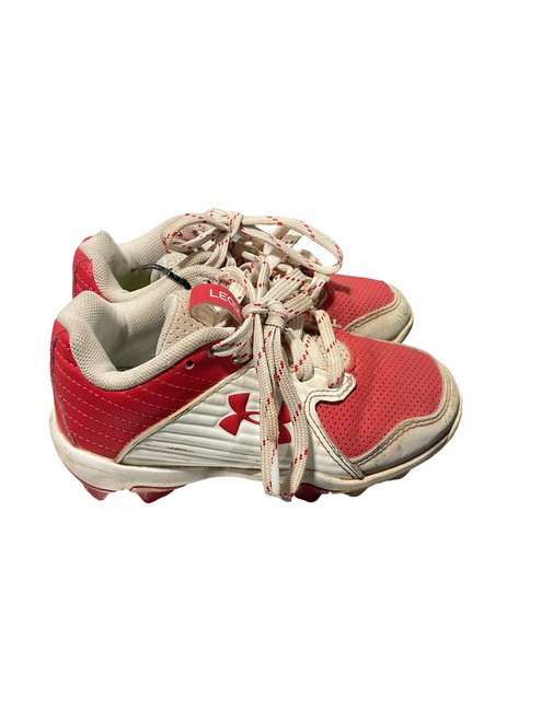 Vist Large View of Product Image Which is Used Under Armour RED/WHITE BB/SB Cleats Red Youth 10.0