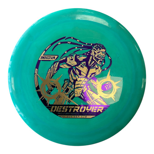 Vist Large View of Product Image Which is Used Innova DESTROYER Disc Golf Driver Green 169g