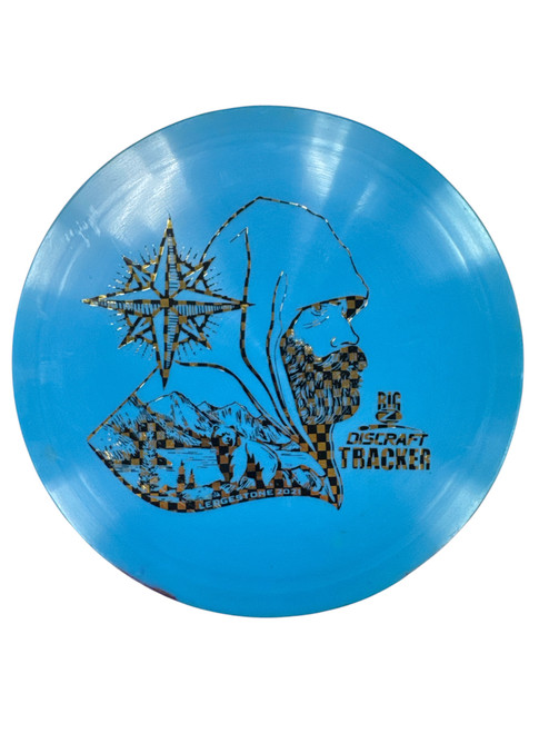 Vist Large View of Product Image Which is Used Discraft TRACKER Disc Golf Driver Royal Blue
