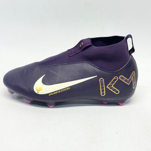 Vist Large View of Product Image Which is Used Nike AIR ZOOM MERCURIAL SUPERFLY 10 Soccer Cleats Purple And Gold Junior 05