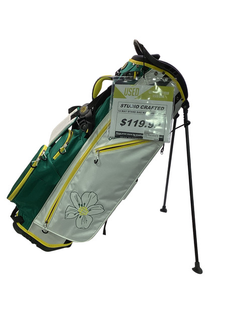 Vist Large View of Product Image Which is Used STUDIO CRAFTED MASTERS EDITION GOLF BAG Mens Stand Bag Green And White