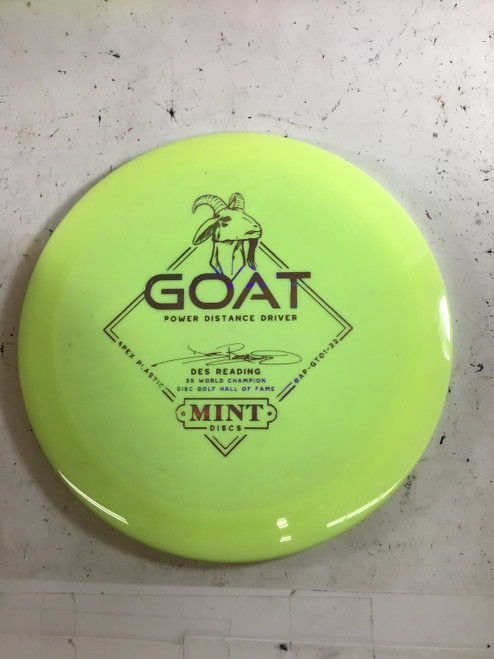 Vist Large View of Product Image Which is Used Mint APEX GOAT Disc Golf Driver Green 169g