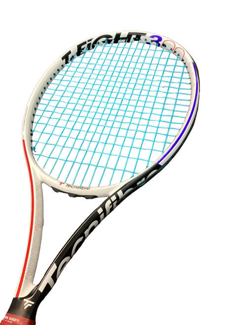 Vist Large View of Product Image Which is Used Tecnifibre TFIGHT 305 Adult Tennis Racquet Black 4 1/4"