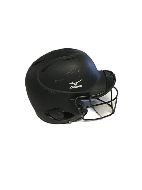 Vist Large View of Product Image Which is Used Mizuno MBH252 Batting Helmet w/Mask Black L/XL