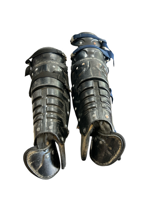 Vist Large View of Product Image Which is Used Rawlings LGPRDGI-B JR LEG GUARDS Catchers Leg Guards Black Junior