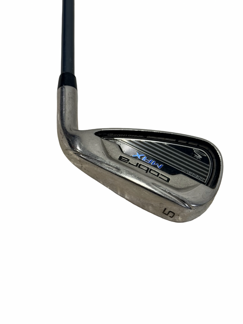 Vist Large View of Product Image Which is Used Cobra MAX Mens Individual Iron RH 5 Iron 38.5" w/ White Tie X4 58R Shaft