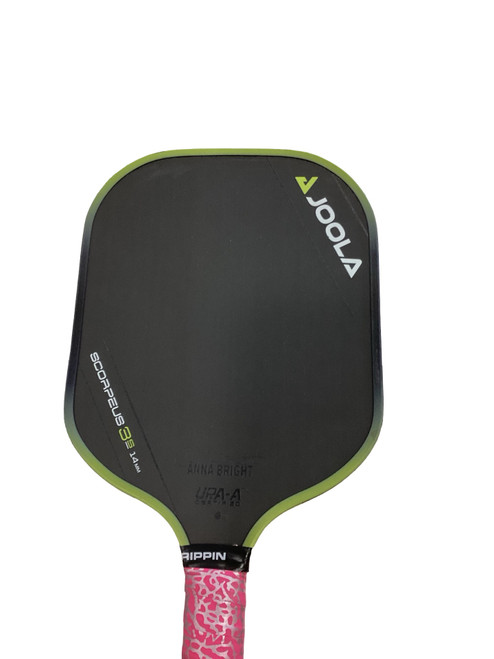 Vist Large View of Product Image Which is Used JOOLA SCORPEUS 3S 14MM Pickleball Racquet Green