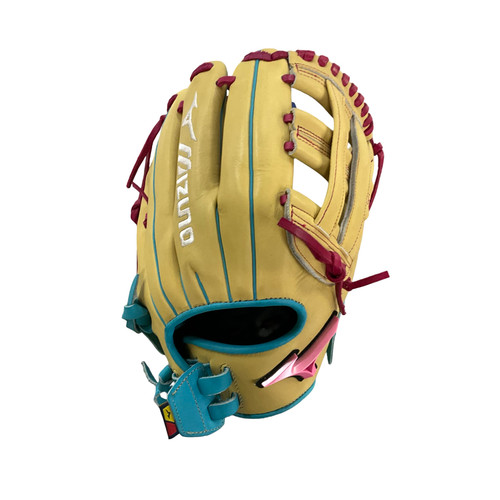 Vist Large View of Product Image Which is Used NEVER USED MIZUNO GPSF-10DTB PRO SELECT BB/SB Glove RH Throw Tan 12"