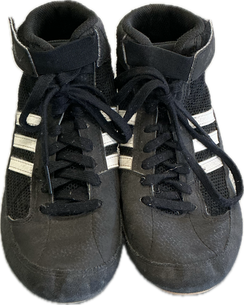 Vist Large View of Product Image Which is Used Adidas Wrestling Shoes Black Junior 02.5